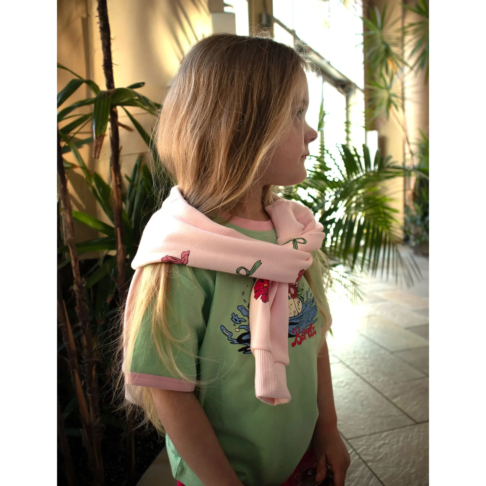 Tops>Birdz Cute Dog T-shirt 2-10 Sage