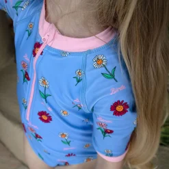 Swimsuits>Birdz Daisies Aop Uv Swimsuit 2-10 Blue