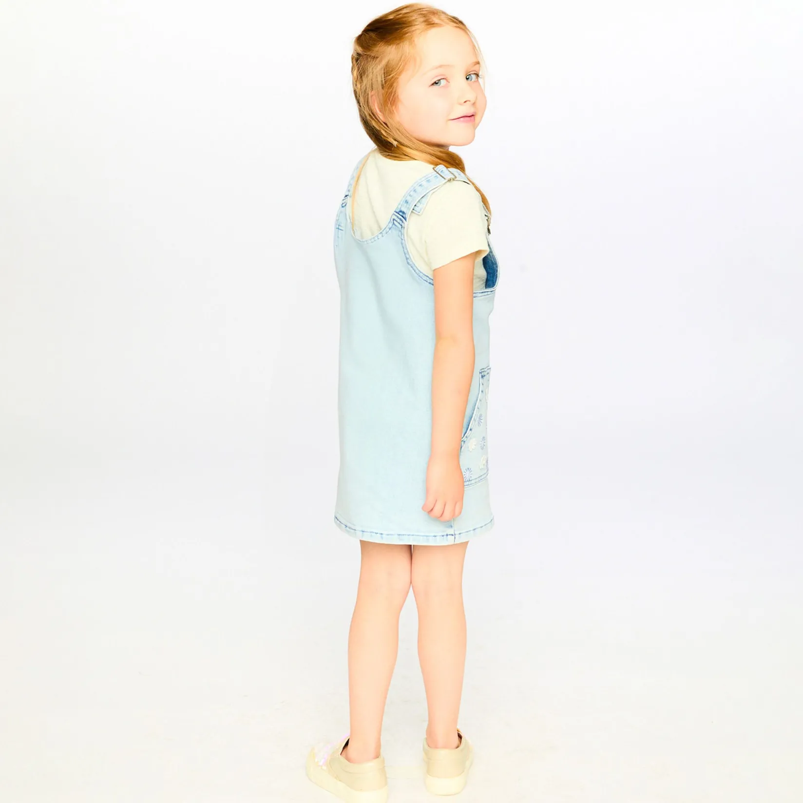 New Daisies Overall Dress 7-10 Kids Dresses & Rompers