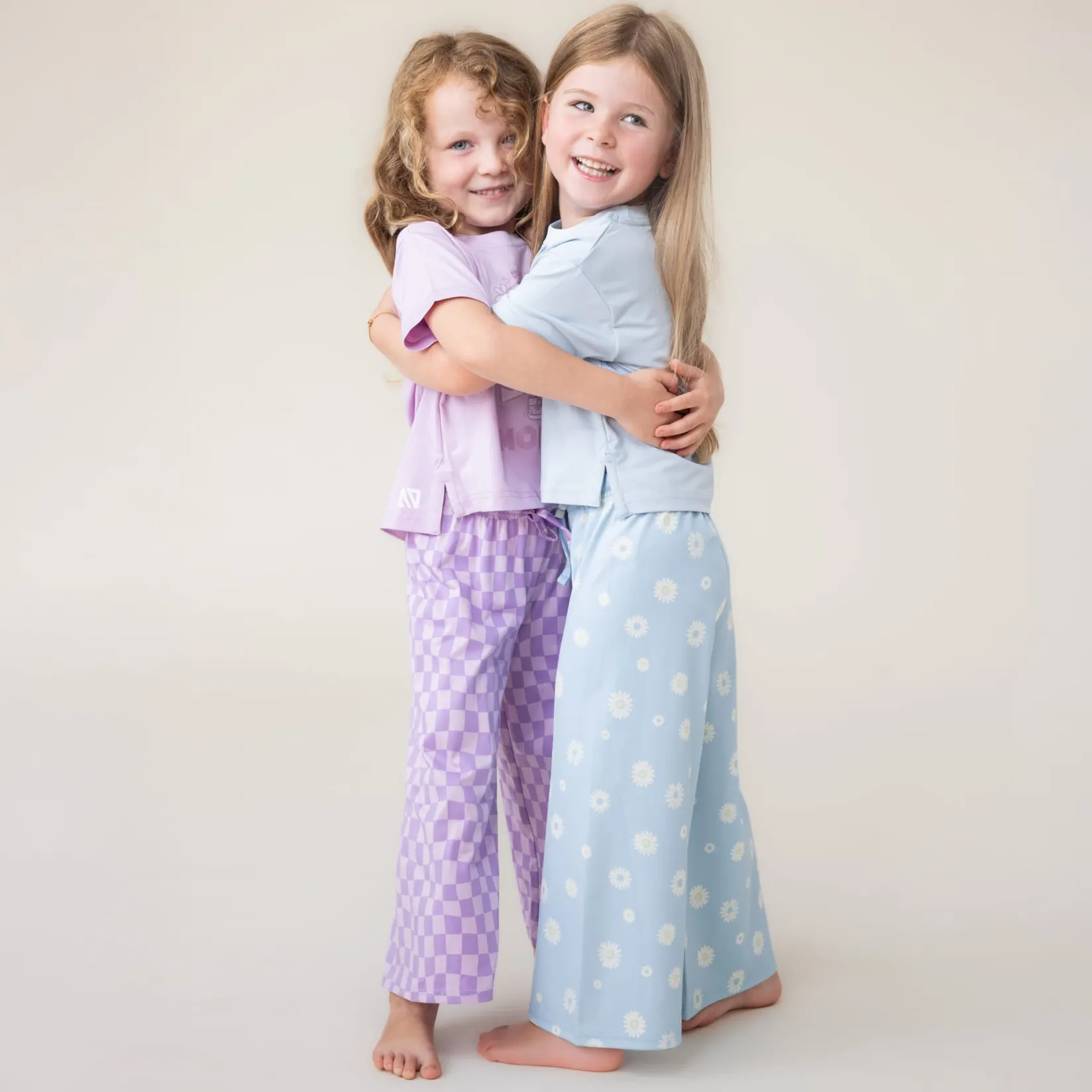 Pajamas & Bathrobes>Nano Daisies 3pc Pajamas 2-12 Blue