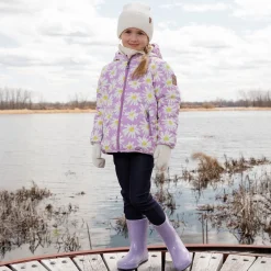 Outlet Daisies Quilted Jacket 7-12 Kids Outerwear|Coats & Jackets