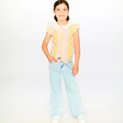 Tops>Deux par Deux Daisies Shirt 7-10 Pink