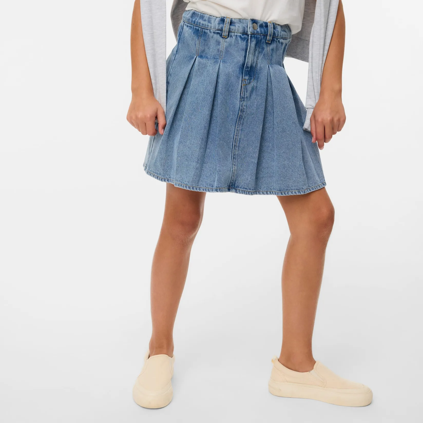 Skirts>Vero Moda Danni Pleated Skirt 7-14y Denim