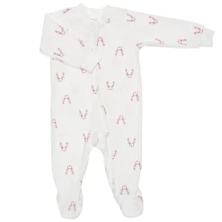 Pajamas|Pyjamas>Perlimpinpin Deer Velvet Pajamas 0-24 months Ivory