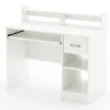 Desk>South Shore Desk with Keyboard Tray - Axess Pure White
