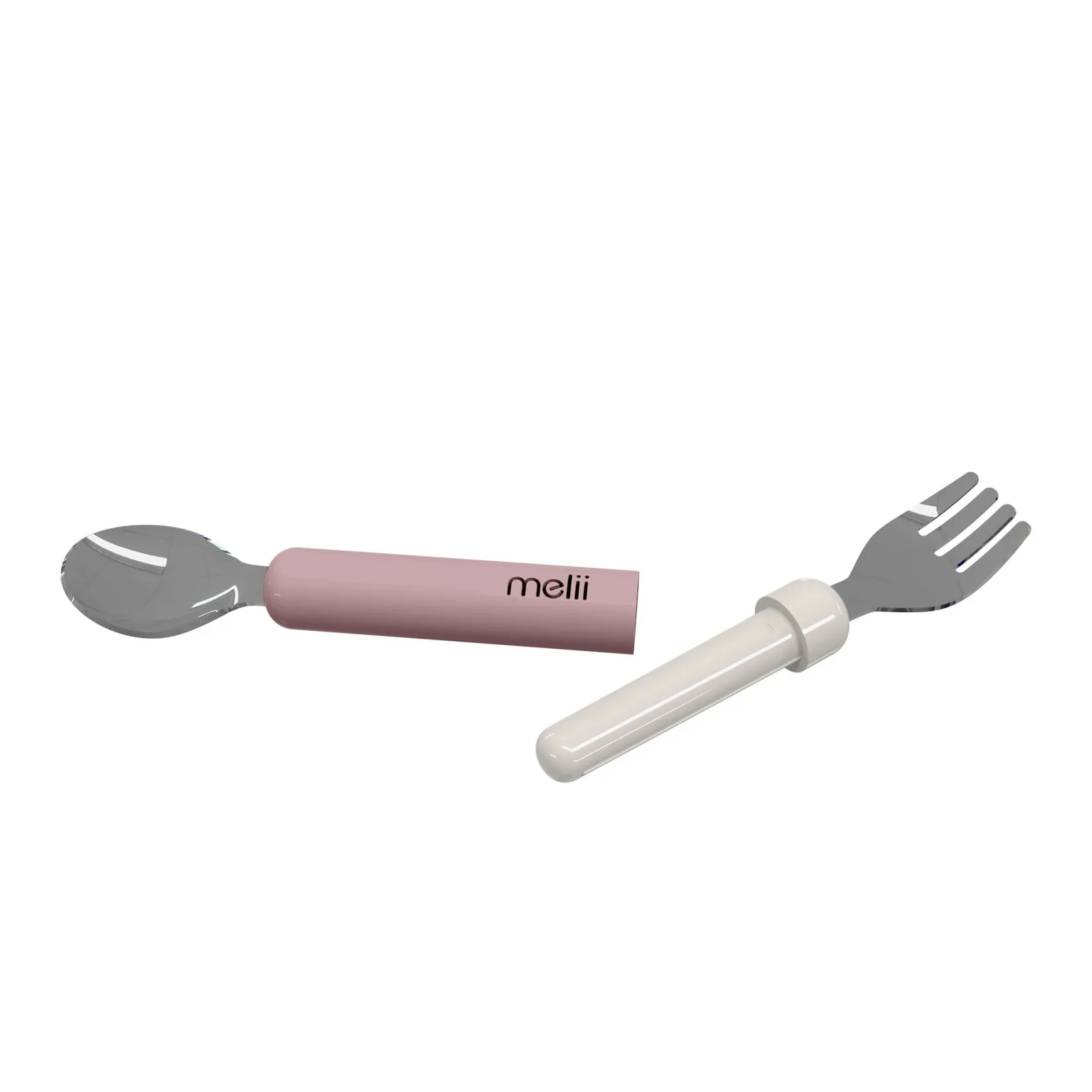 Breastfeeding|Tableware>Melii Detachable Spoon&Fork-Pink