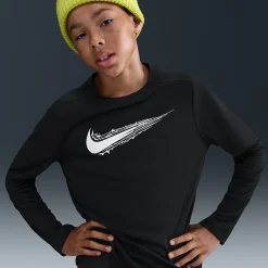 Sportswear|Tops>Nike Df Multi Ls Top 8-16 Black