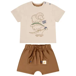 Outfit Sets>Up Baby Dino Team 2 Piece Set 3-24m Beige