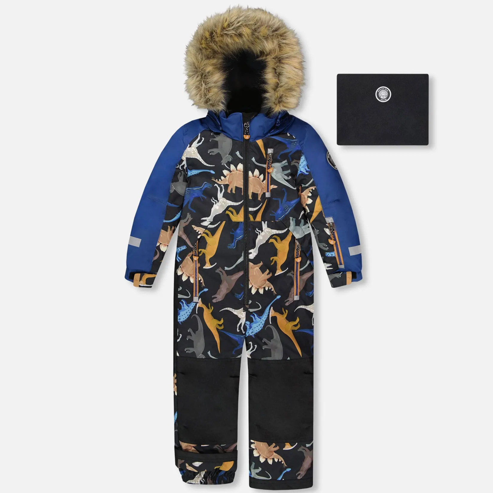 Outerwear|Snowsuits>Deux par Deux Dinos 1pce Snowsuits 2-6 Navy