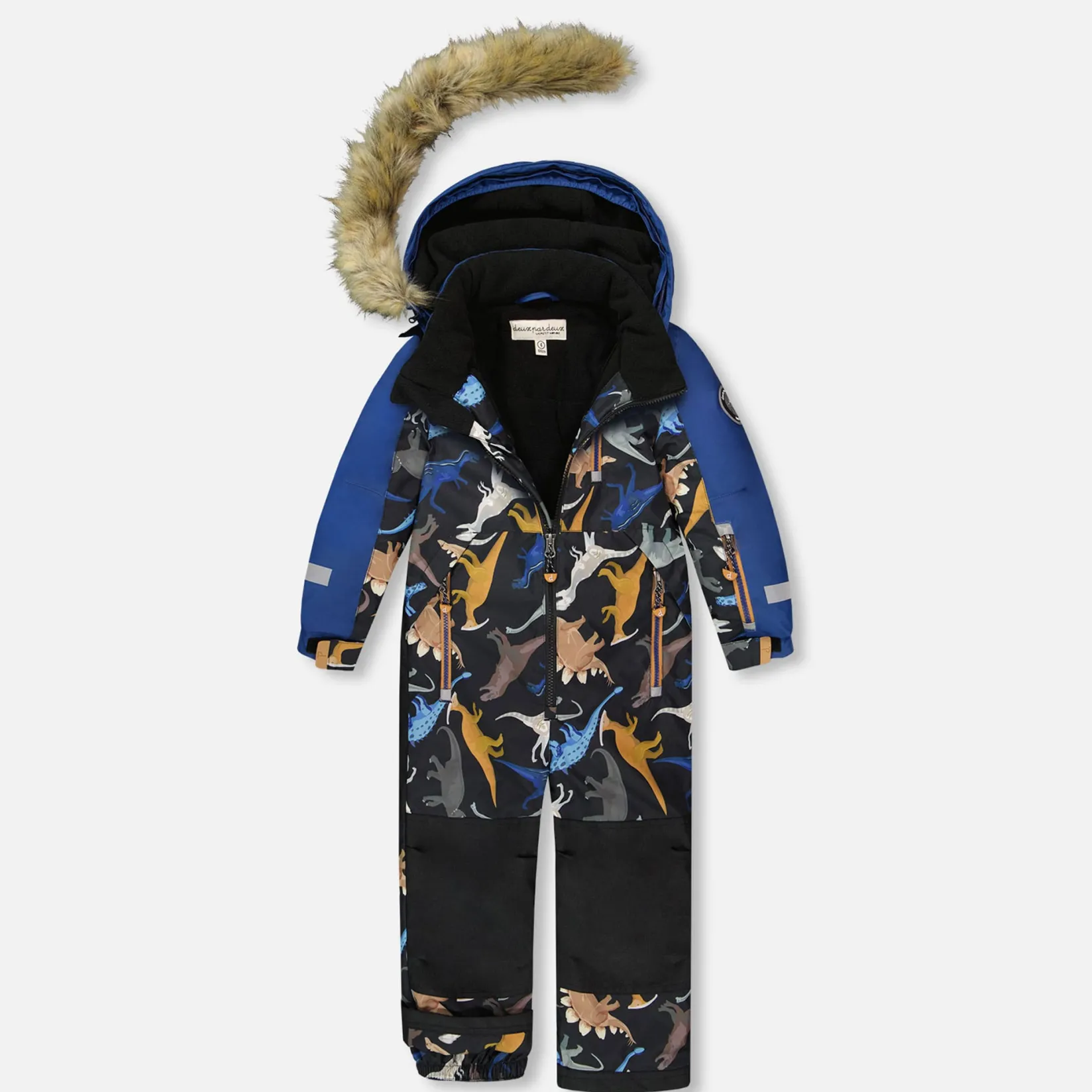 Outerwear|Snowsuits>Deux par Deux Dinos 1pce Snowsuits 2-6 Navy