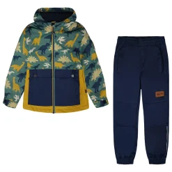 Outerwear>Deux par Deux Dinos 2pce Spring Set 2-6 Green