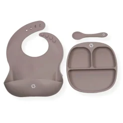 Sale Dishes 3 Pieces Set - Taupe Kids Breastfeeding|Tableware