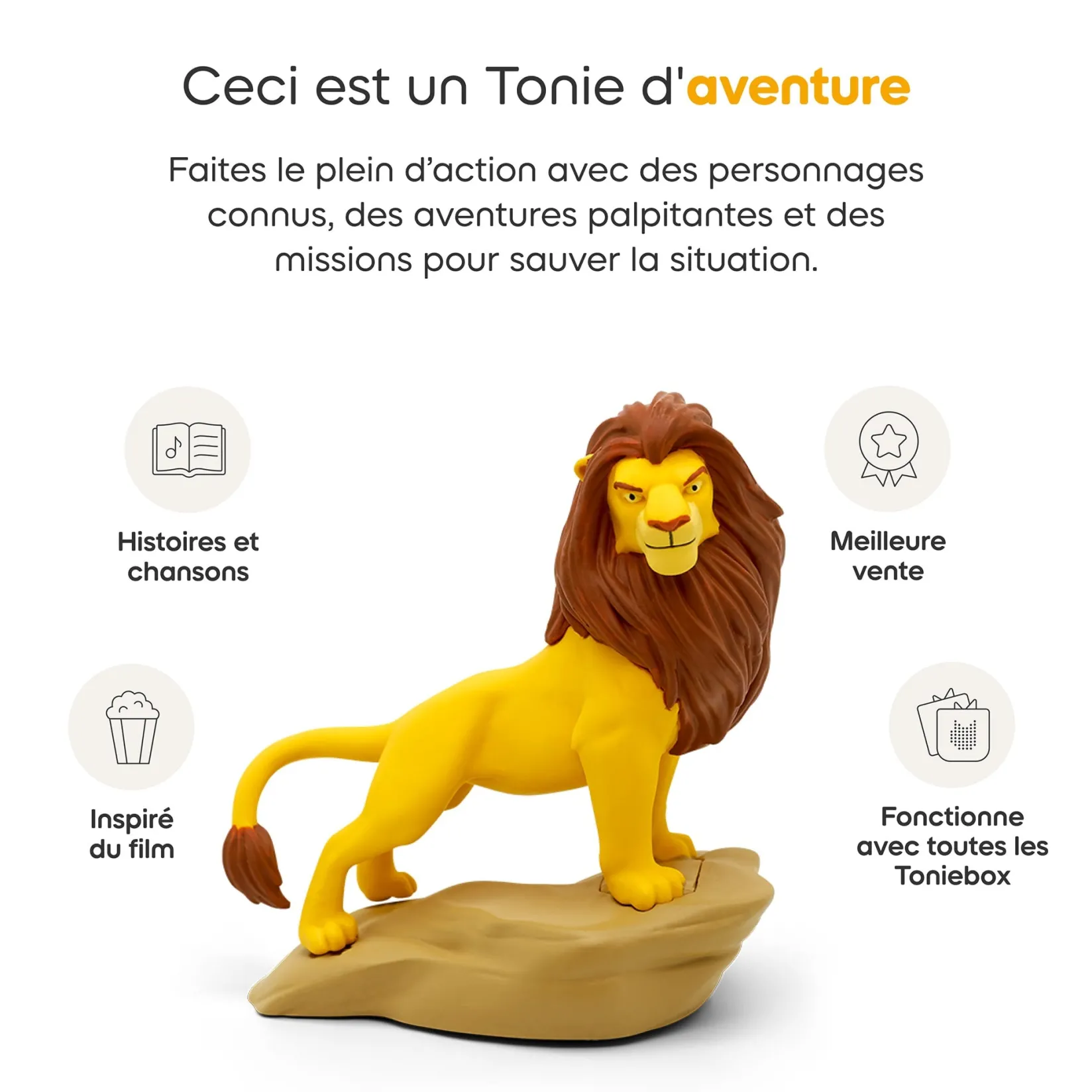 Motorized & Electronic>Tonies Disney The Lion King - Simba Tonie Figurine (French)