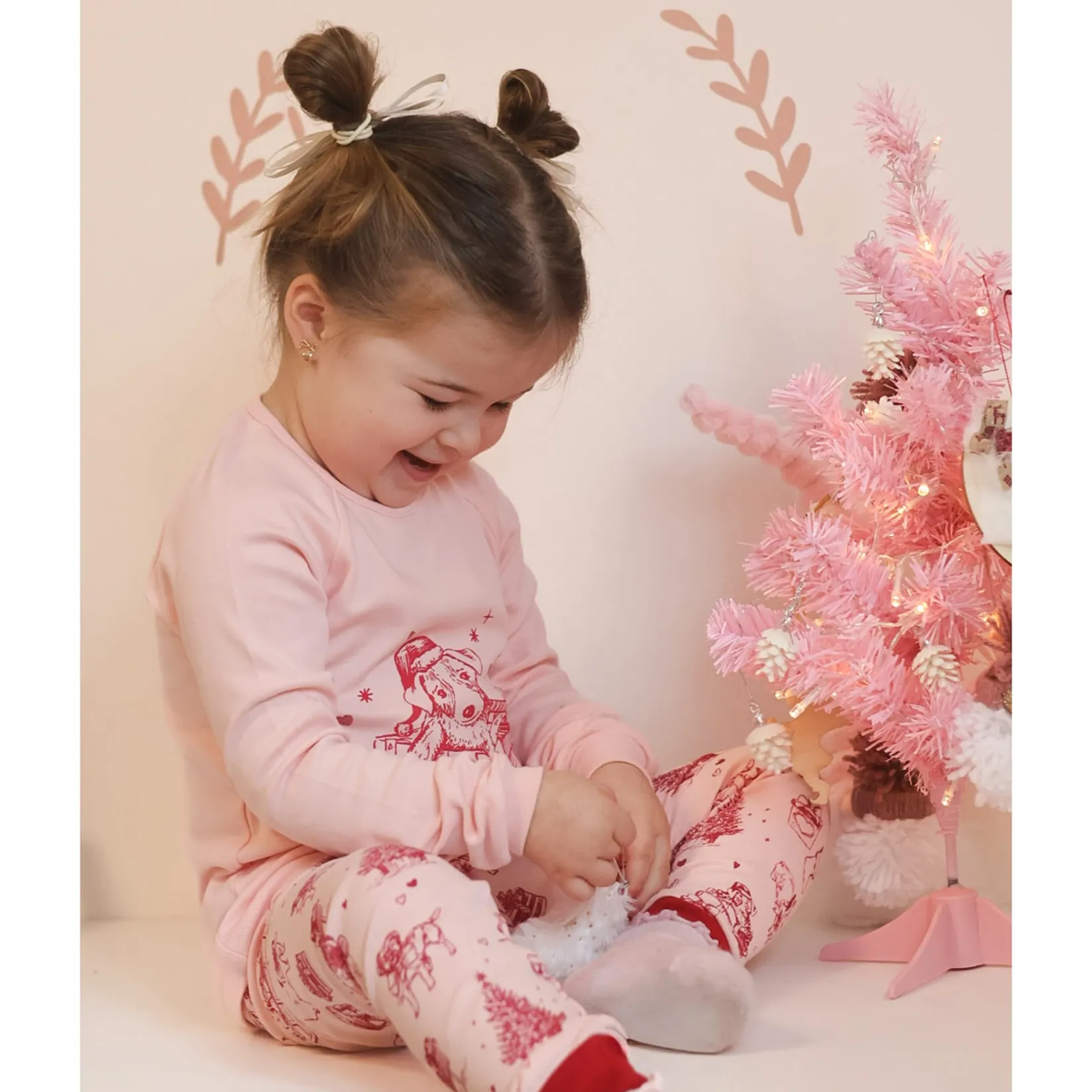 Pajamas & Bathrobes>Roche Ciseaux Dog Pajamas 2-14y Pink