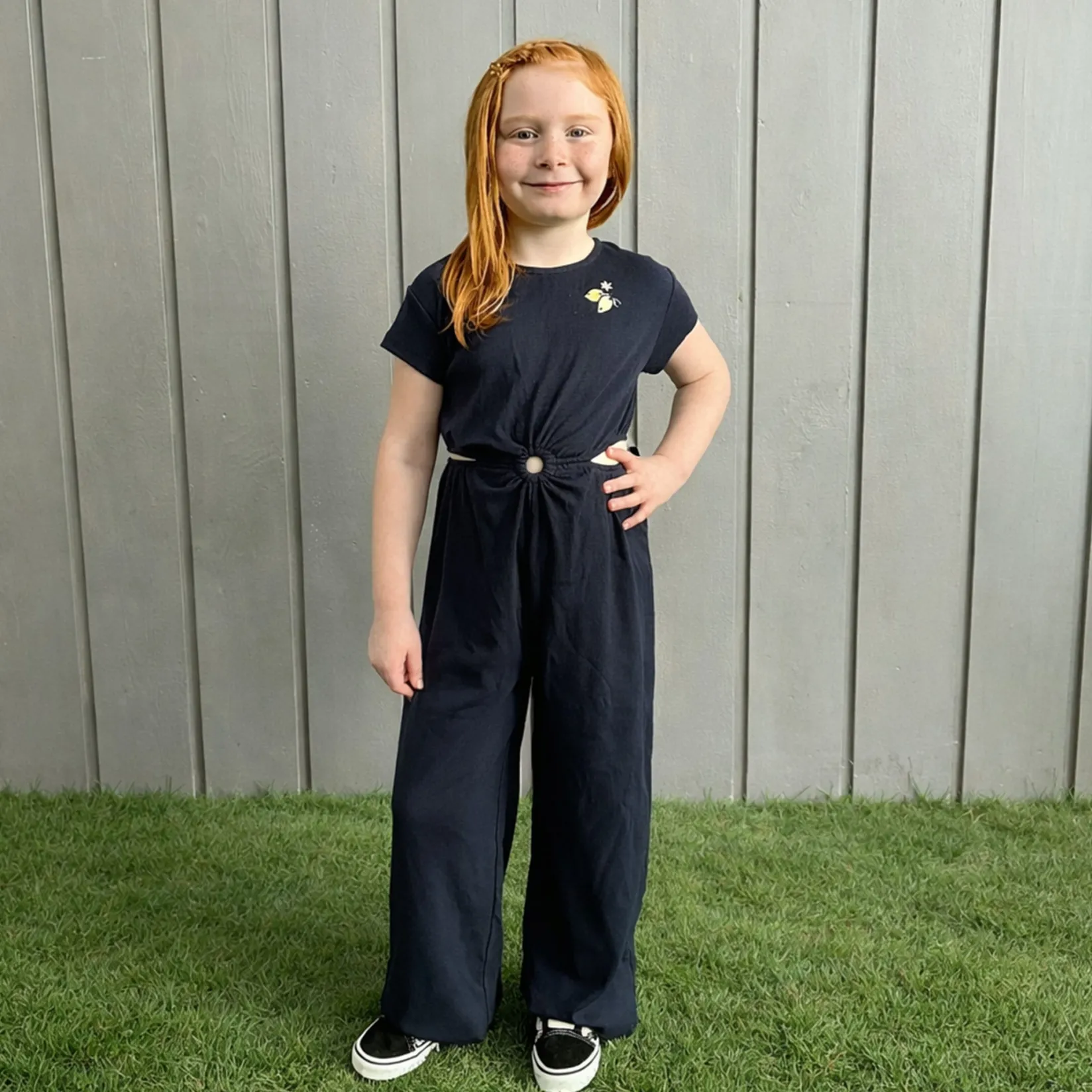 Dresses & Rompers>Look Dolce Vita Rib Jumpsuit 7-14 Navy