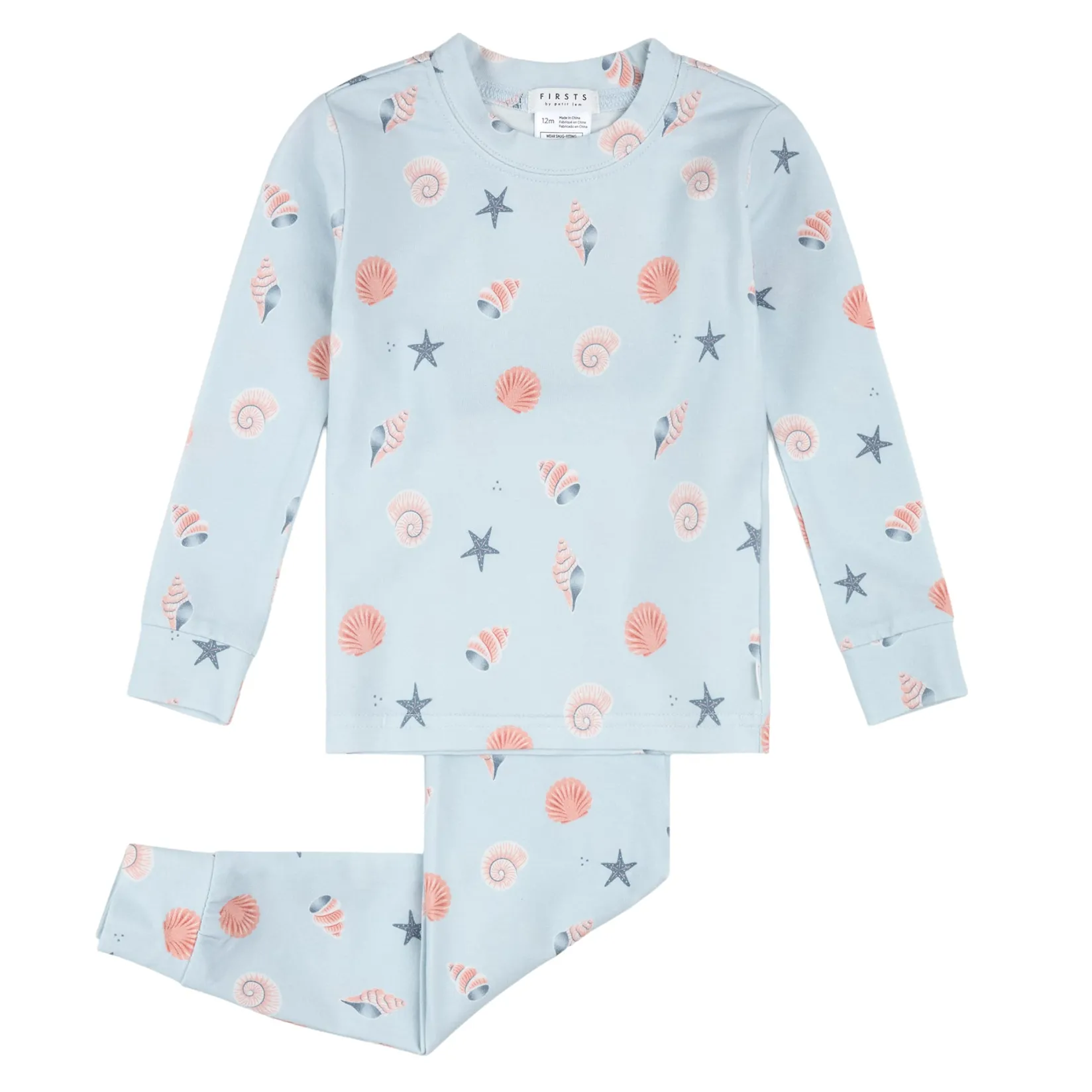Pajamas|Pyjamas>Firsts par Petit Lem Dolphins 2pc Pajamas 12-24m Blue