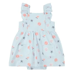 Dresses, Skirts & Outfits>Firsts par Petit Lem Dolphins Seashell Dress 3-24m Blue