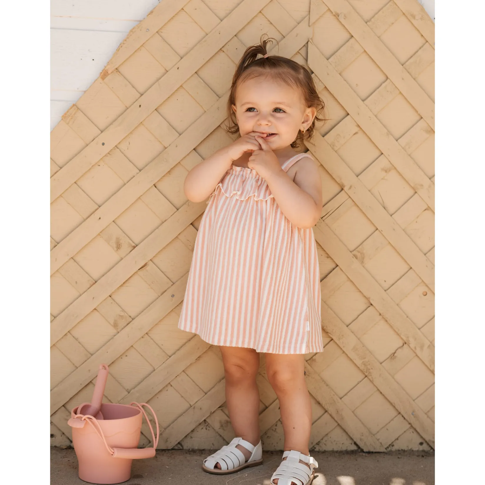 Dresses, Skirts & Outfits>Firsts par Petit Lem Dolphins Striped Dress 3-24m Pink