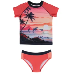 Discount Dolphins Uv 2pc Swimsuit 2-14 Kids Swimsuits