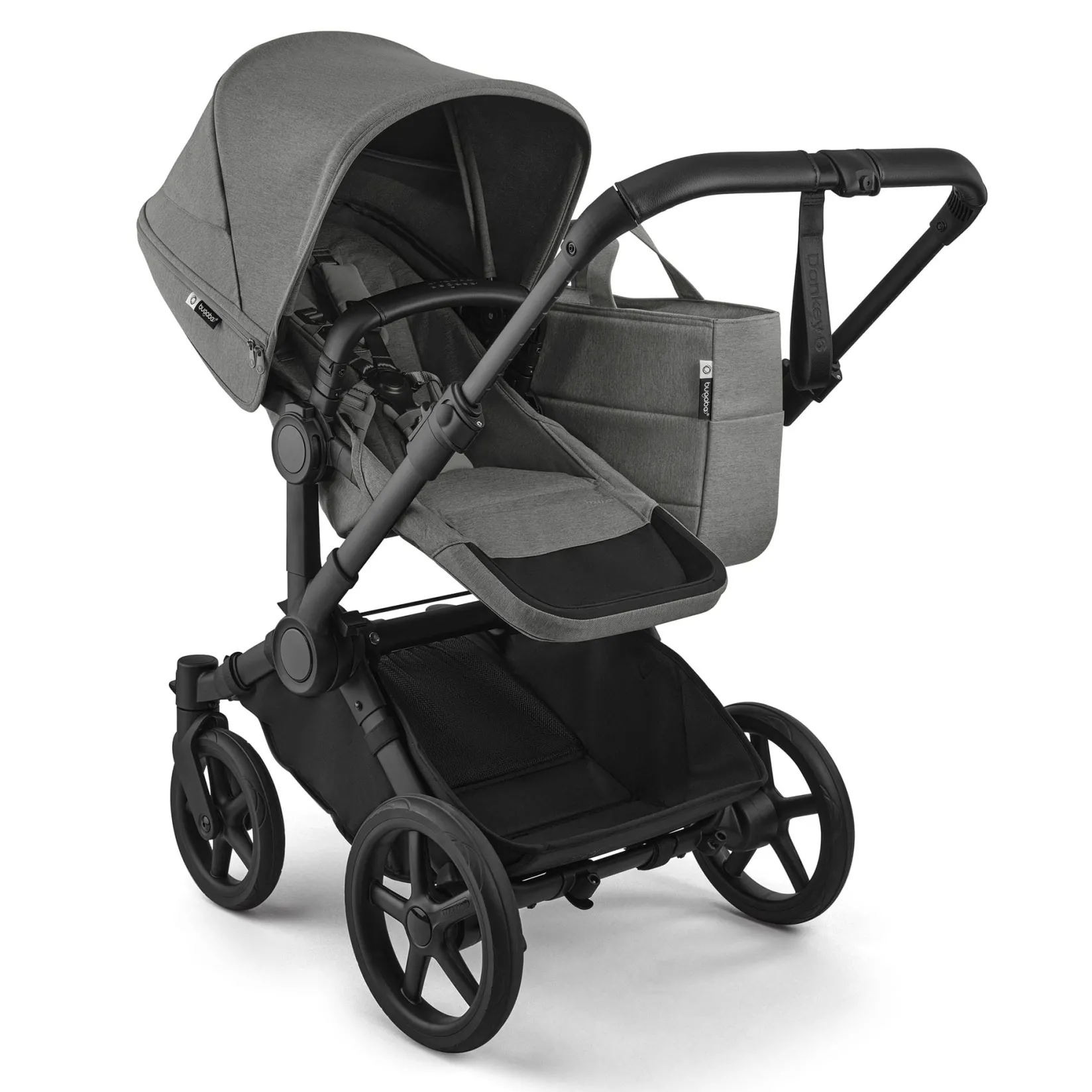 Strollers|Strollers & Trailers>Bugaboo Donkey 6 Mono Black - Moon Grey