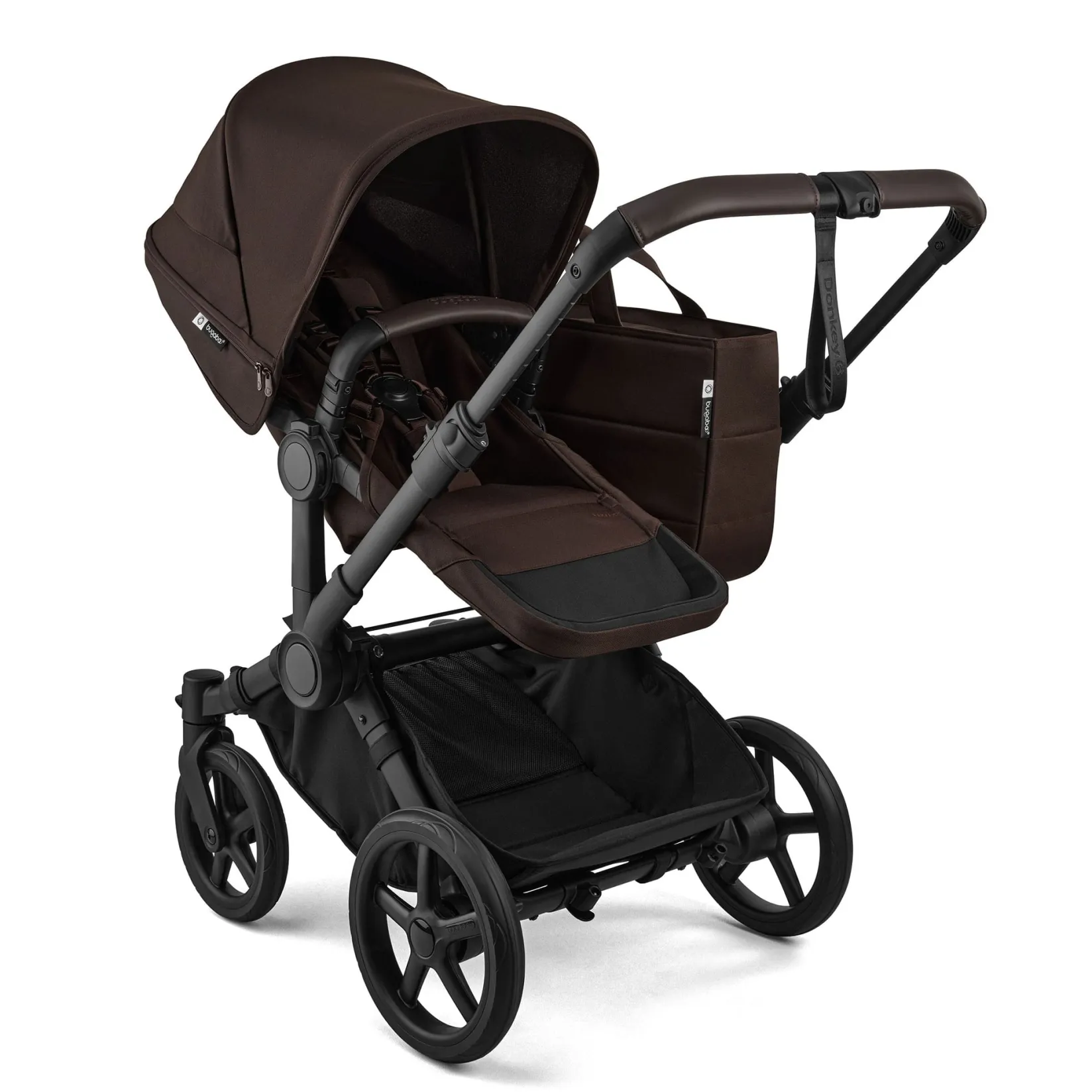 Donkey 6 Mono Black- Cocoa Brown Kids Strollers|Strollers & Trailers