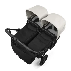 Strollers|Strollers & Trailers>Bugaboo Donkey 6 twin bassinet fabric complete NA HERITAGE BLACK