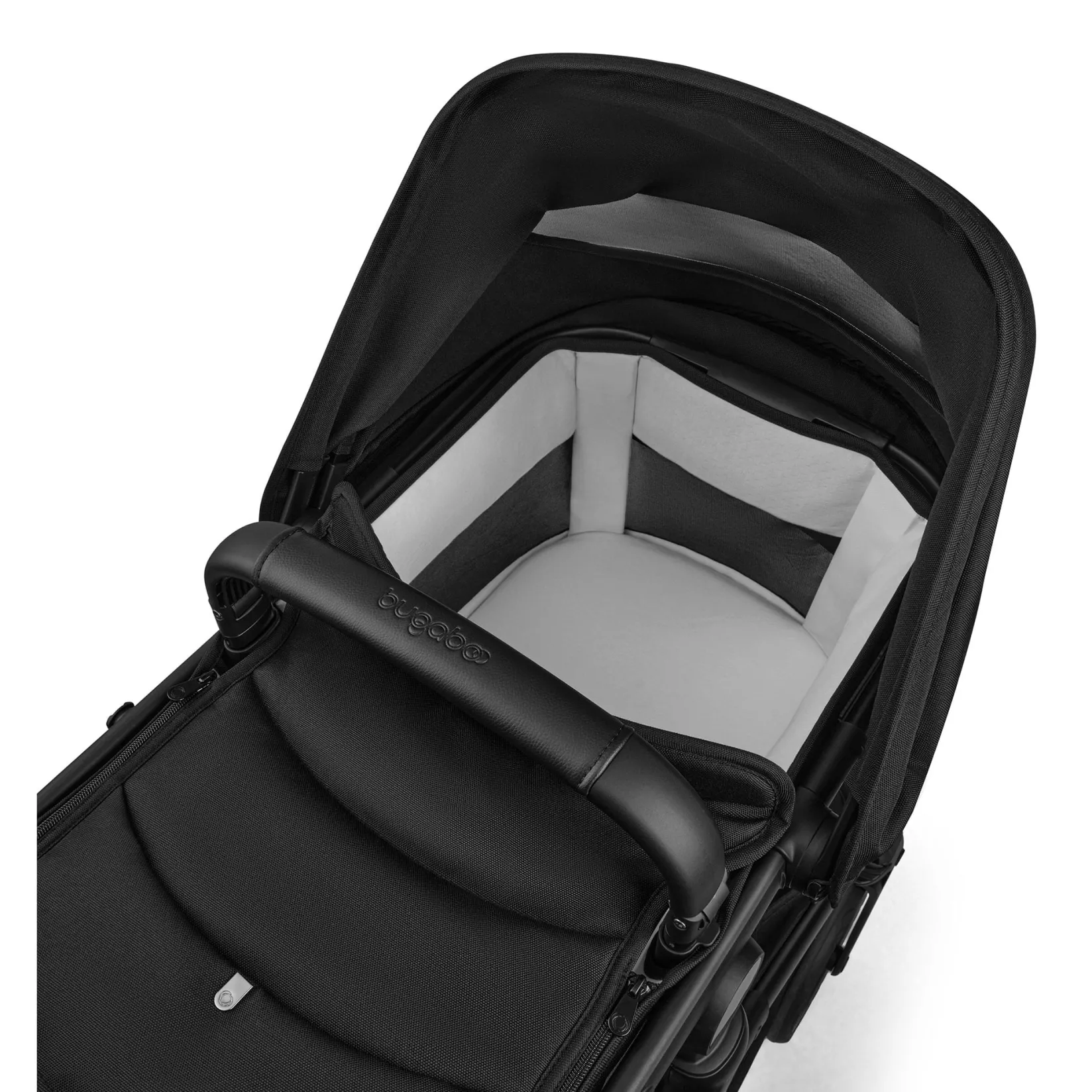 Strollers|Strollers & Trailers>Bugaboo Donkey 6 twin bassinet fabric complete NA HERITAGE BLACK