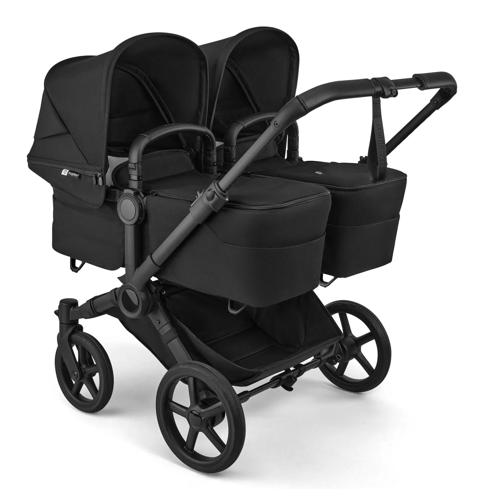 Strollers|Strollers & Trailers>Bugaboo Donkey 6 twin bassinet fabric complete NA HERITAGE BLACK