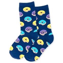 Socks|Underwear & Socks>Hotsox Donut Socks 4-9y Navy