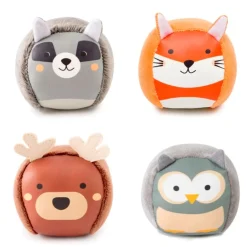 Developmental Toys|Balls & Stacking Toys>Little Big Friends Dooballs - Set of 4 plush balls - Forest