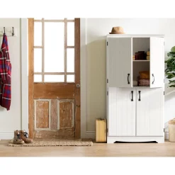 4-Door Storage Cabinet - Farnel Pure White Storage Furniture