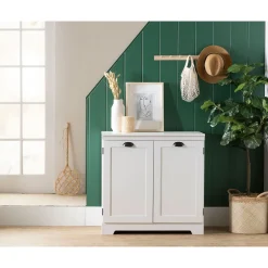 Clearance 2-Door Storage Cabinet - Farnel Pure White Storage Furniture