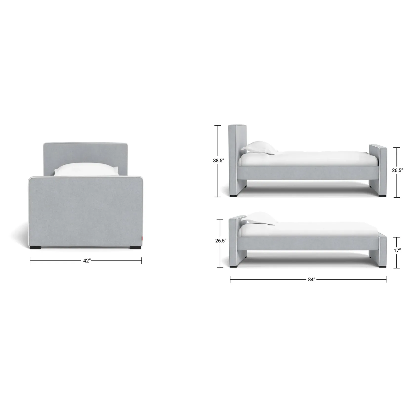 Twin, Full & Queen Beds>Monte Dorma Twin Bed - Dune