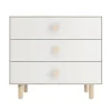 Storage Furniture>Oeuf Dot 3 Drawer Dresser Whte/ Natural