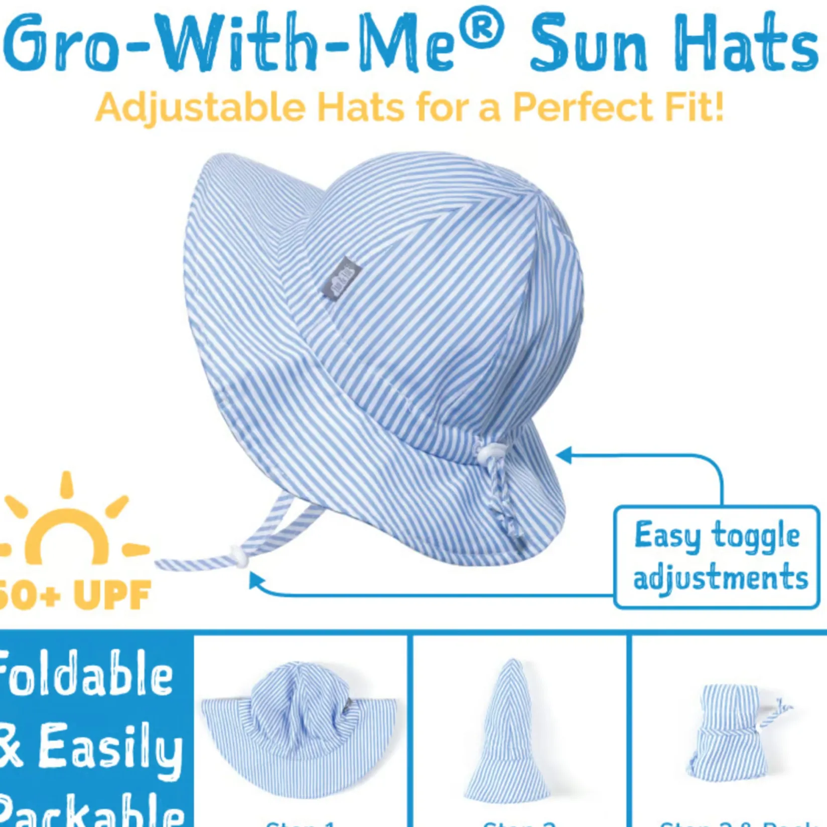 Hats And Caps>Jan n Jul Dots UV Cotton Hat 0-24m White