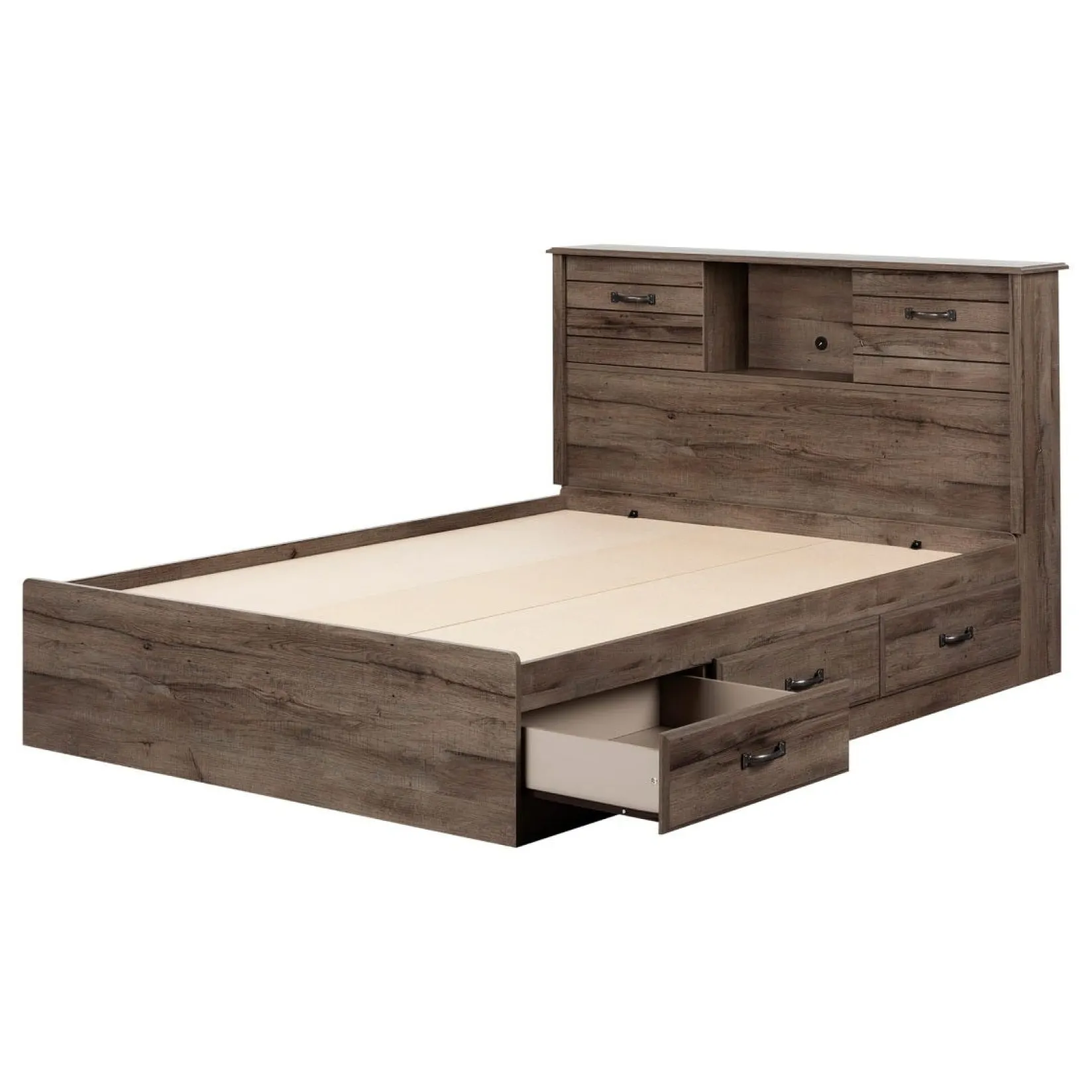 Double Bed and Headboard Set - Ulysses Fall Oak Twin, Full & Queen Beds