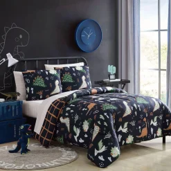 Comforters & Quilts|Full & Queen Size Bedding>Cathay Home Double Comforter Set - Dinosaur