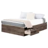 Twin, Full & Queen Beds>South Shore Double Mates Bed with 3 Drawers - Ulysses Fall Oak