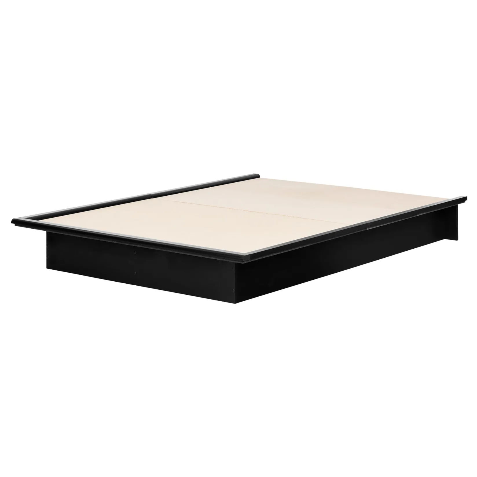 Twin, Full & Queen Beds>South Shore Double Platform Bed - Step One Black