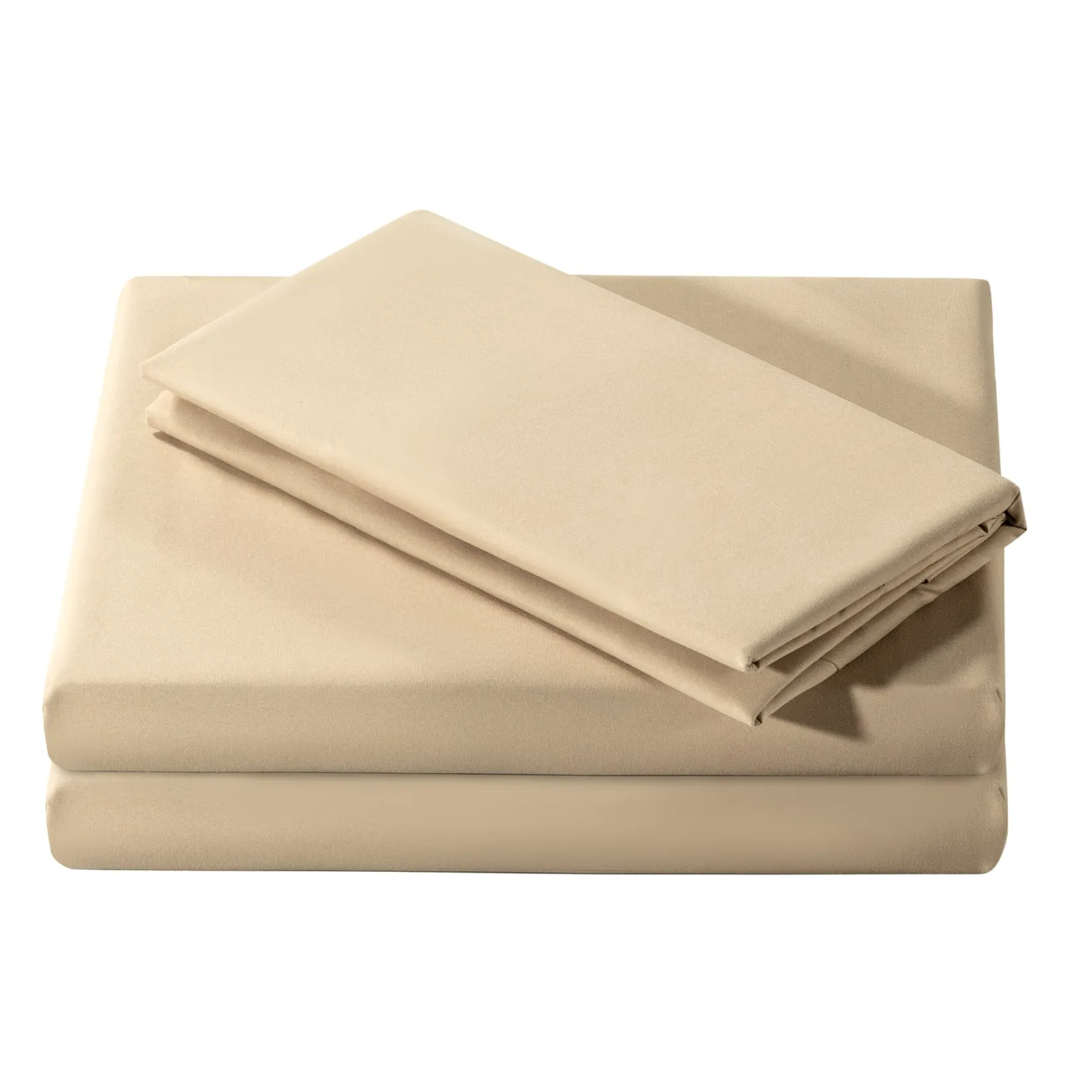Sheets|Full & Queen Size Bedding>Cathay Home Double Sheet Set - Sand