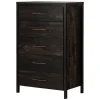 Storage Furniture>South Shore 5-Drawer Chest - Gravity Rubbed Black