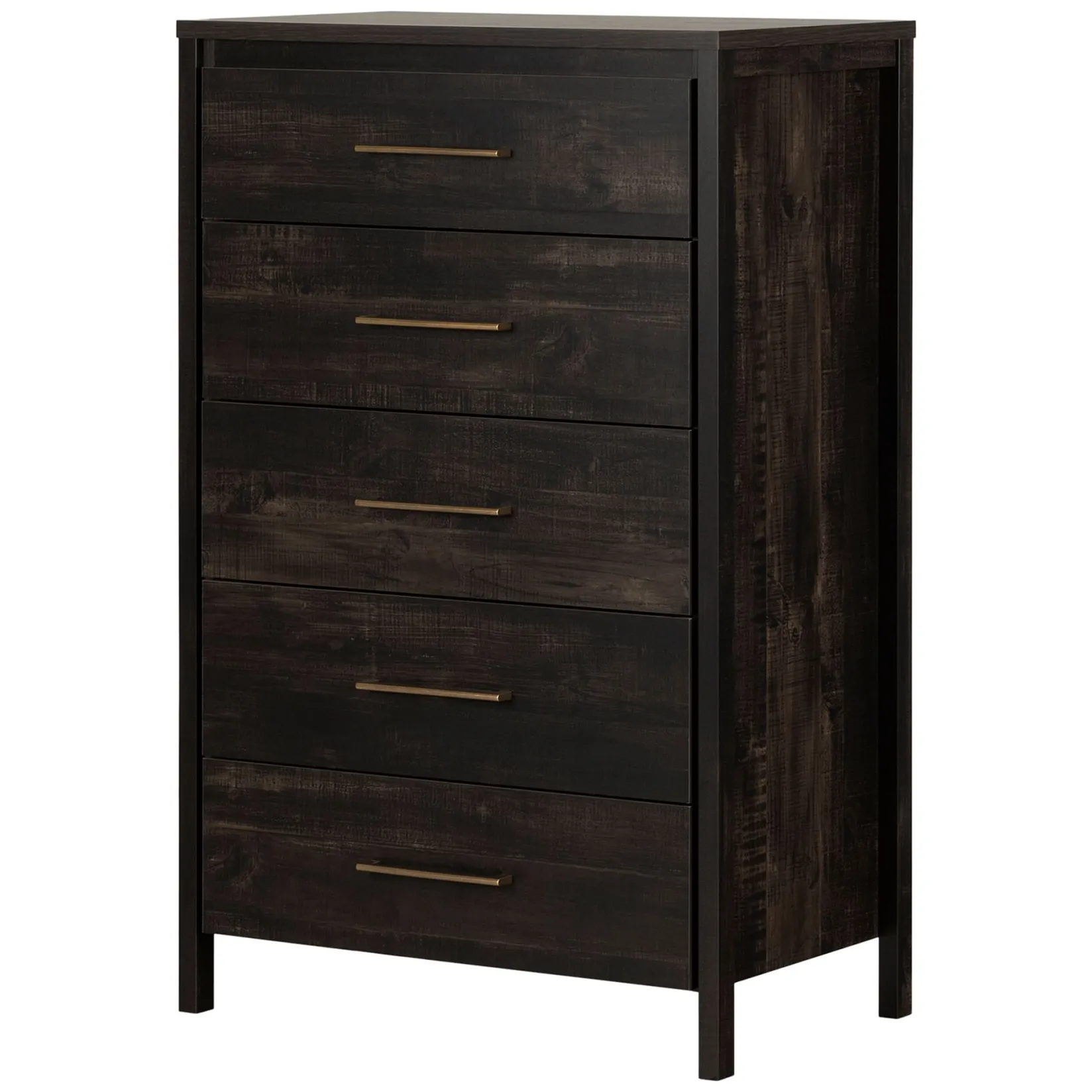 Storage Furniture>South Shore 5-Drawer Chest - Gravity Rubbed Black