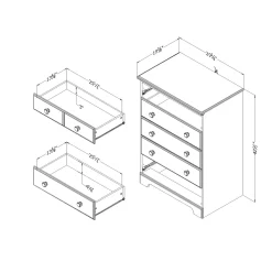Clearance 5-Drawer Chest - Summer Breeze Blueberry Storage Furniture