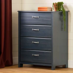 Clearance 4-Drawer Chest - Ulysses Blueberry Storage Furniture