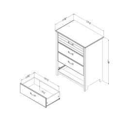 Clearance 4-Drawer Chest - Ulysses Blueberry Storage Furniture