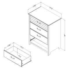 Clearance 4-Drawer Chest - Ulysses Blueberry Storage Furniture