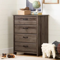 Storage Furniture>South Shore 4-Drawer Chest Ulysses - Fall Oak