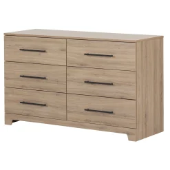 Storage Furniture>South Shore 6-Drawer Double Dresser - Primo Rustic Oak