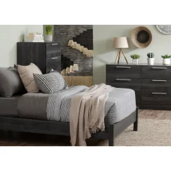 6-Drawer Double Dresser - Step One Essential Gray Oak Storage Furniture