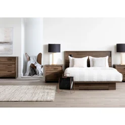 Outlet 6-Drawer Double Dresser - Tao Natural Walnut Storage Furniture